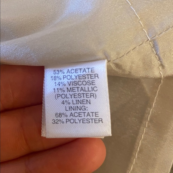 St. John Silver And Gold Jacquard Dress With Crystals And Buckle 14 - Picture 7 of 9